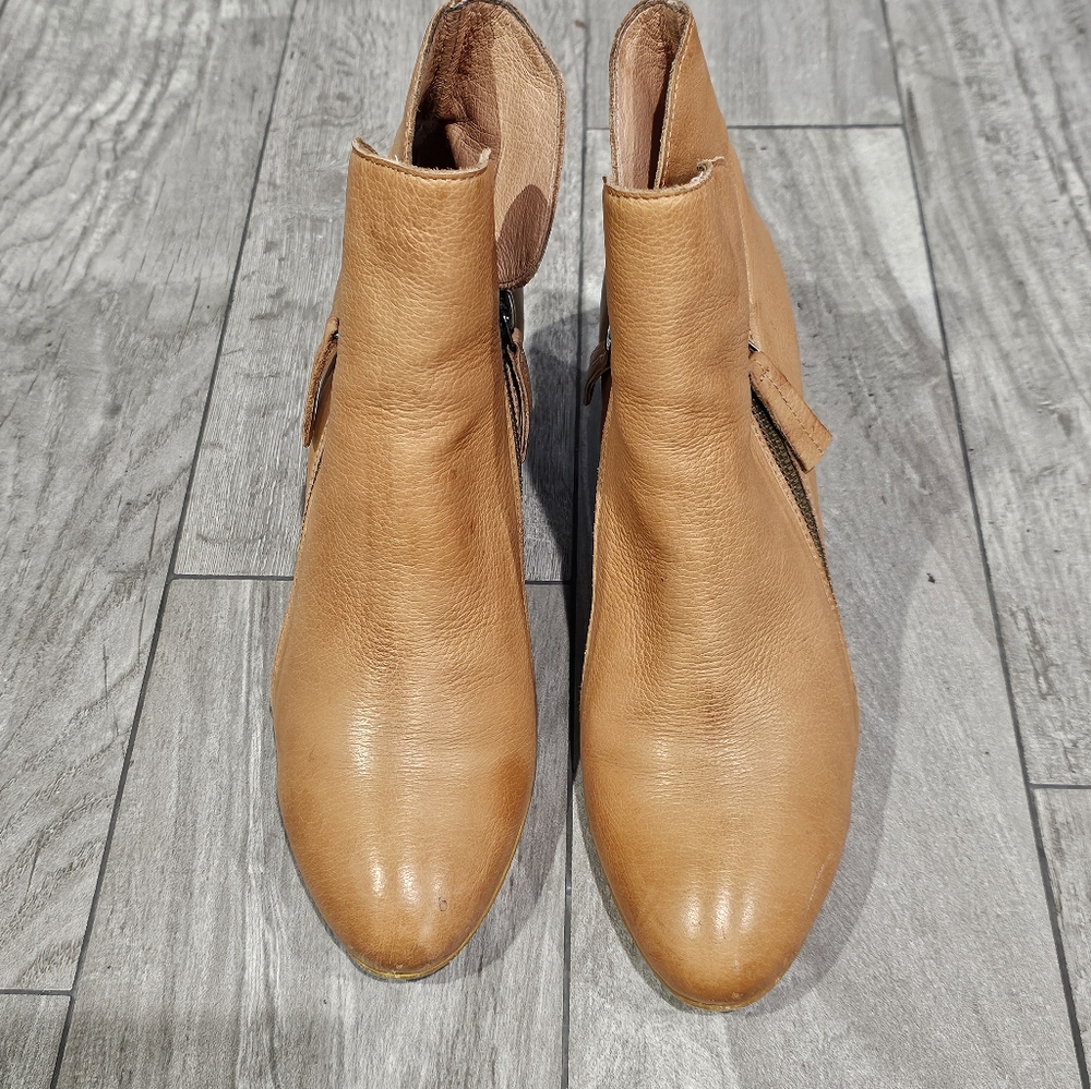 Silent D Anthropologie Uriah Tan Leather Block He… - image 4